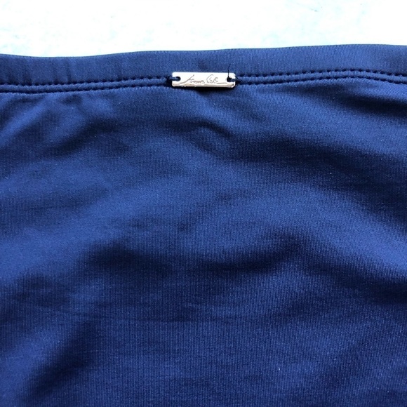 Anne Cole High Waist Side Shirred Tummy Control Swim Bottoms Navy Blue 24W - Picture 9 of 12